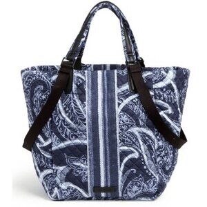 Vera Bradley Change It Up Tote‎ Blue Paisley Shoulder Bag Purse
